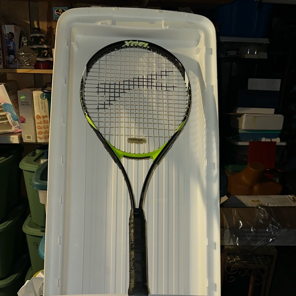 Slazenger Tennis Racket with Black and Green Accents